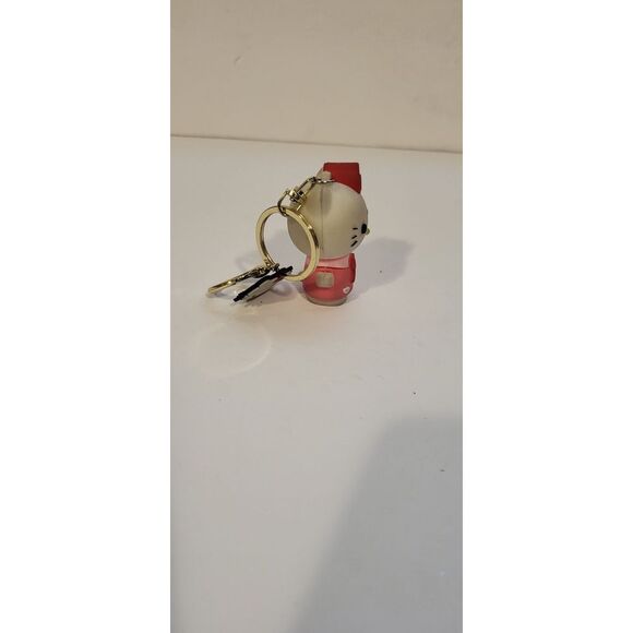 Hello Kitty 2" Chunky Rubber 3D Key Chain / Ring Red & Pink Used - Picture 2 of 5